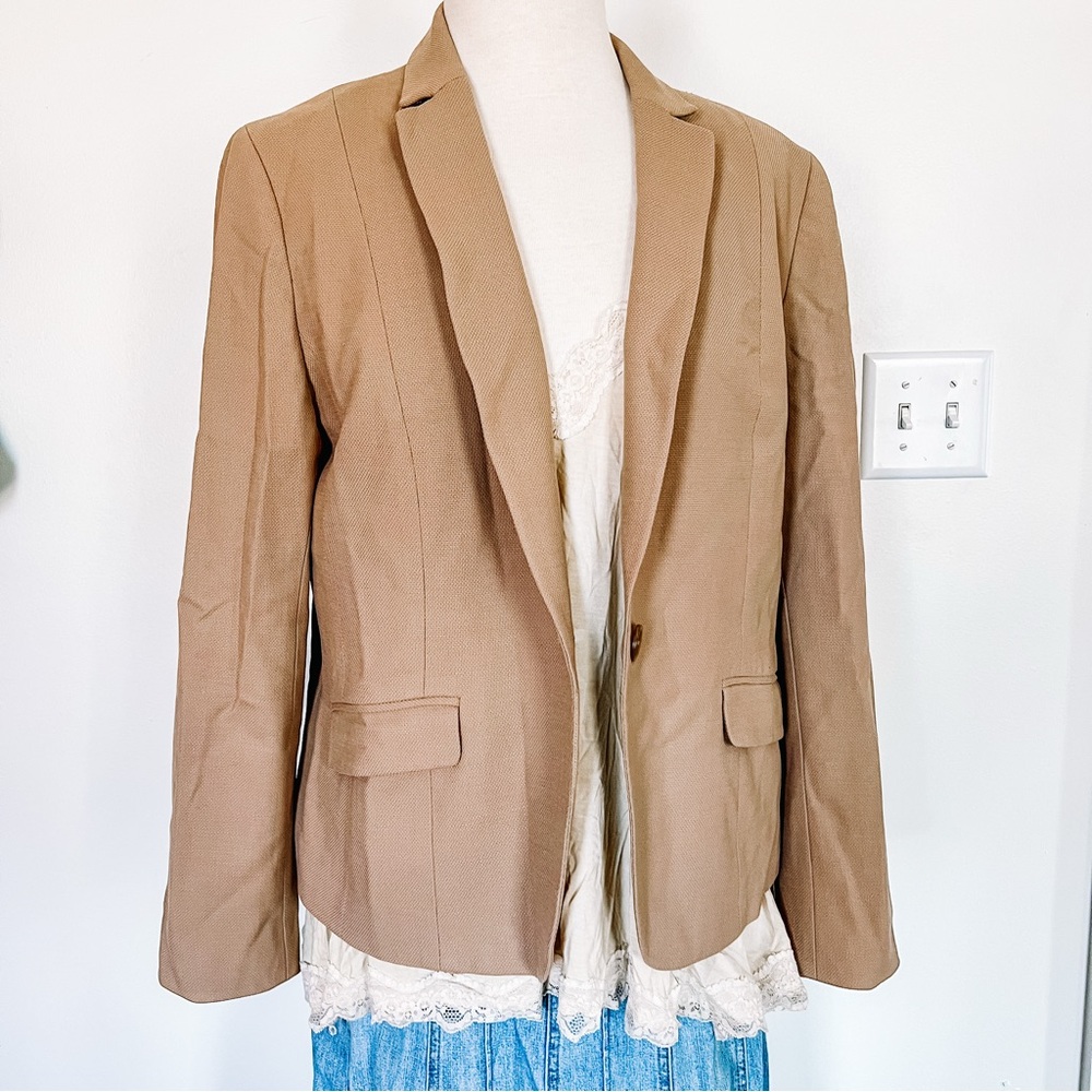 Talbots | Taupe Brown Wool Blazer Jacket